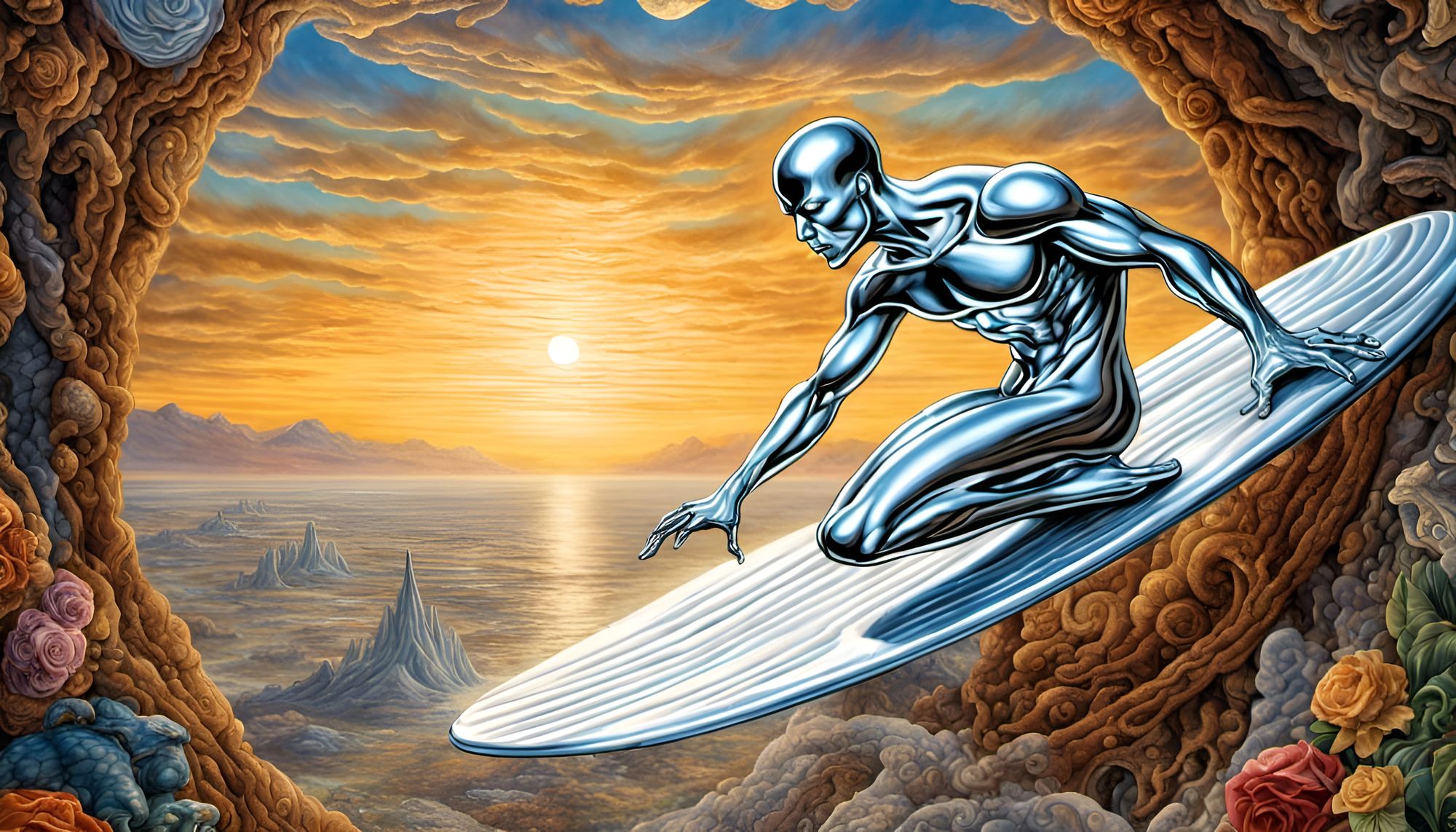 Silver Surfer AI Generated Artwork NightCafe Creator