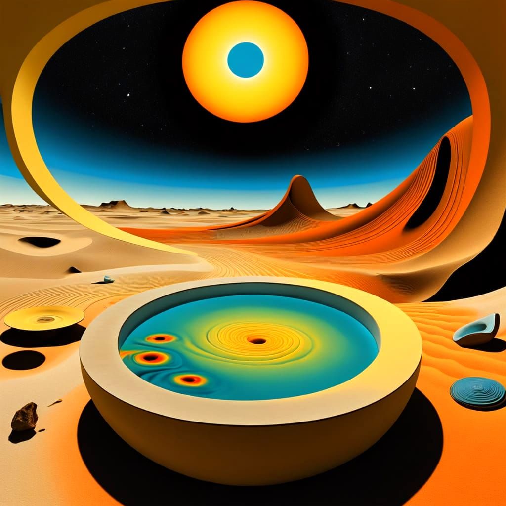 Surreal Cosmic Void of Whimsical Objects