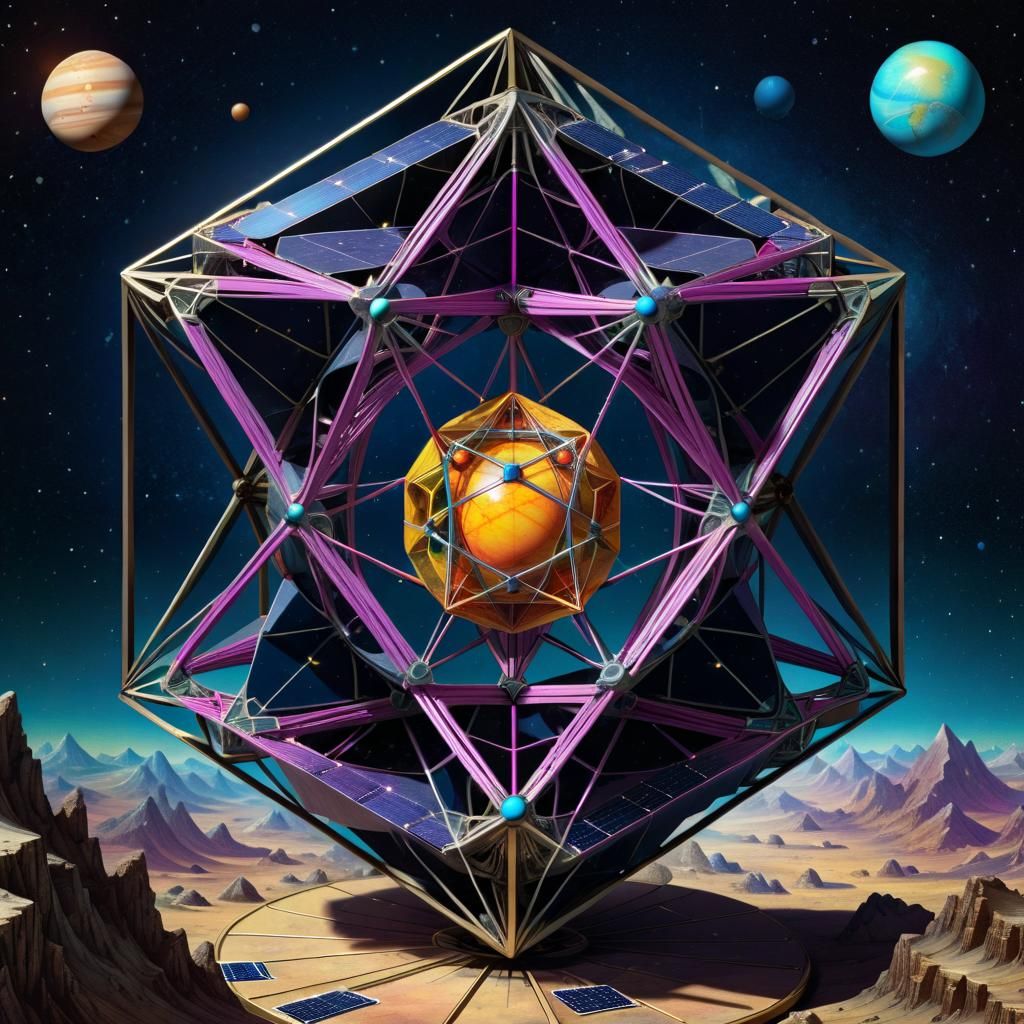 Inner section of Kepler's Platonic solid model of planetary spacing in the Solar System from Mysterium ...  by @Nomes69