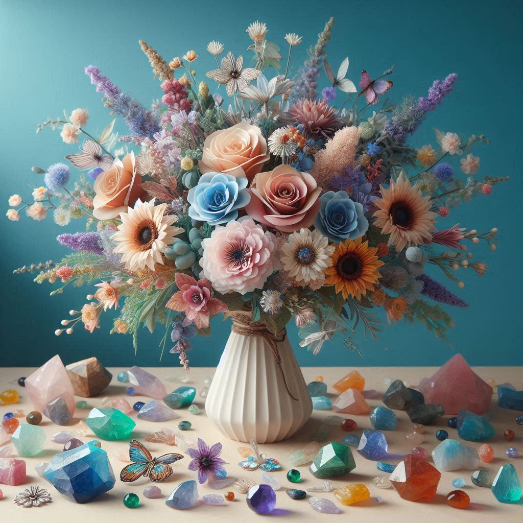 Bouquet with gems
