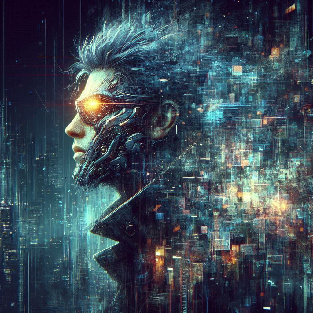 double exposure beautiful fantasy DALL-E 3 portrait landscap...