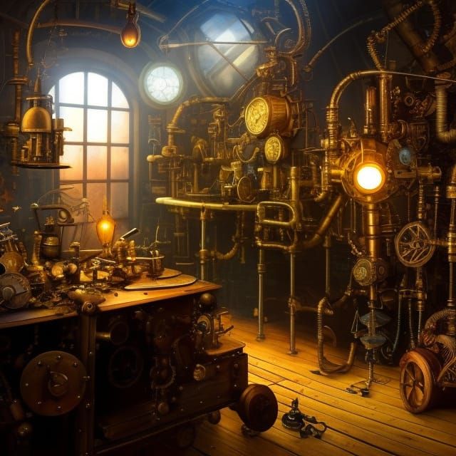 The Clockmakers' Workshop - AI Generated Artwork - NightCafe Creator