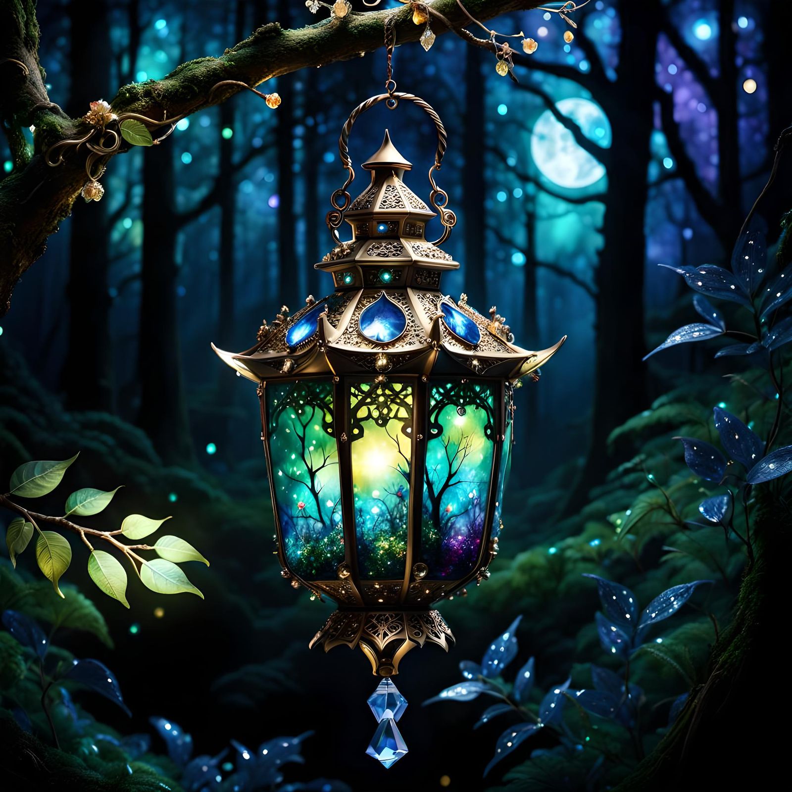 Enchanted Forest Lantern 💜✨  by @Yarrow