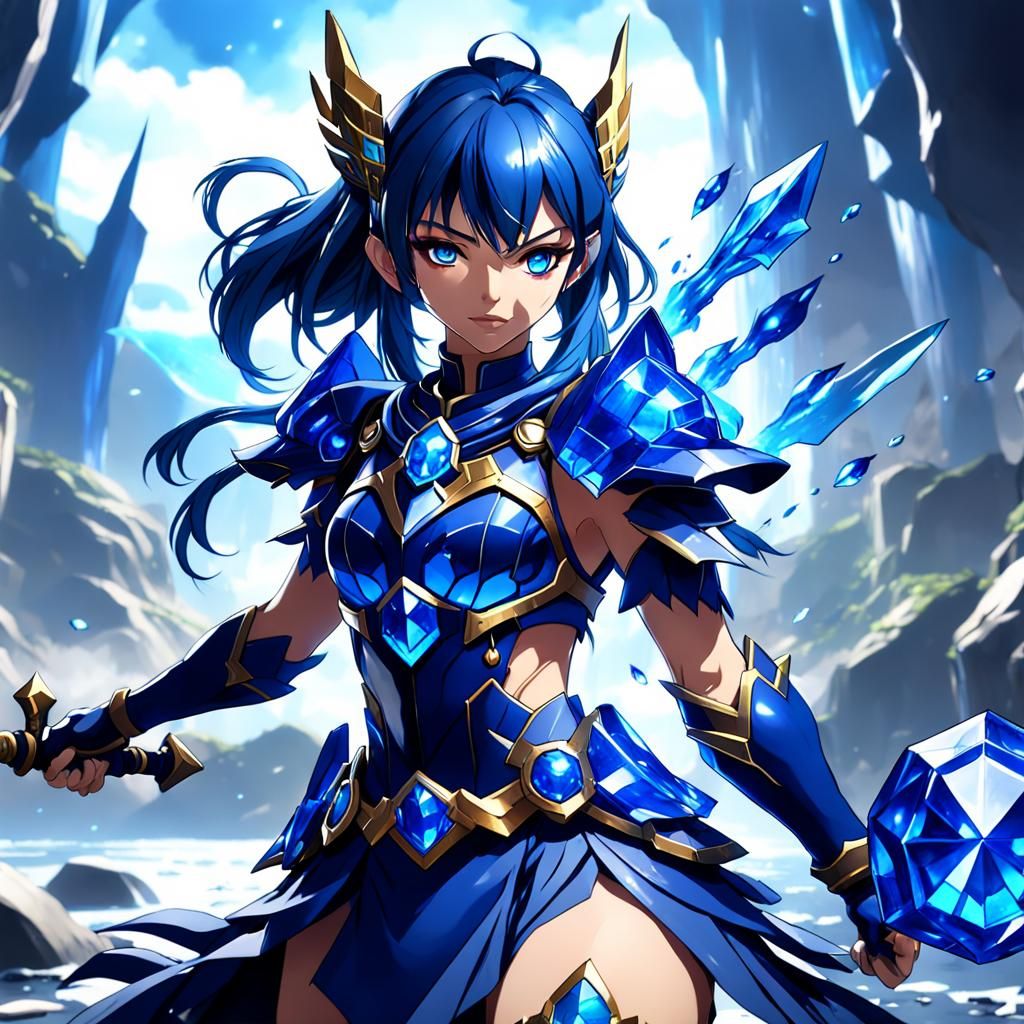 anime sapphire warrior girl