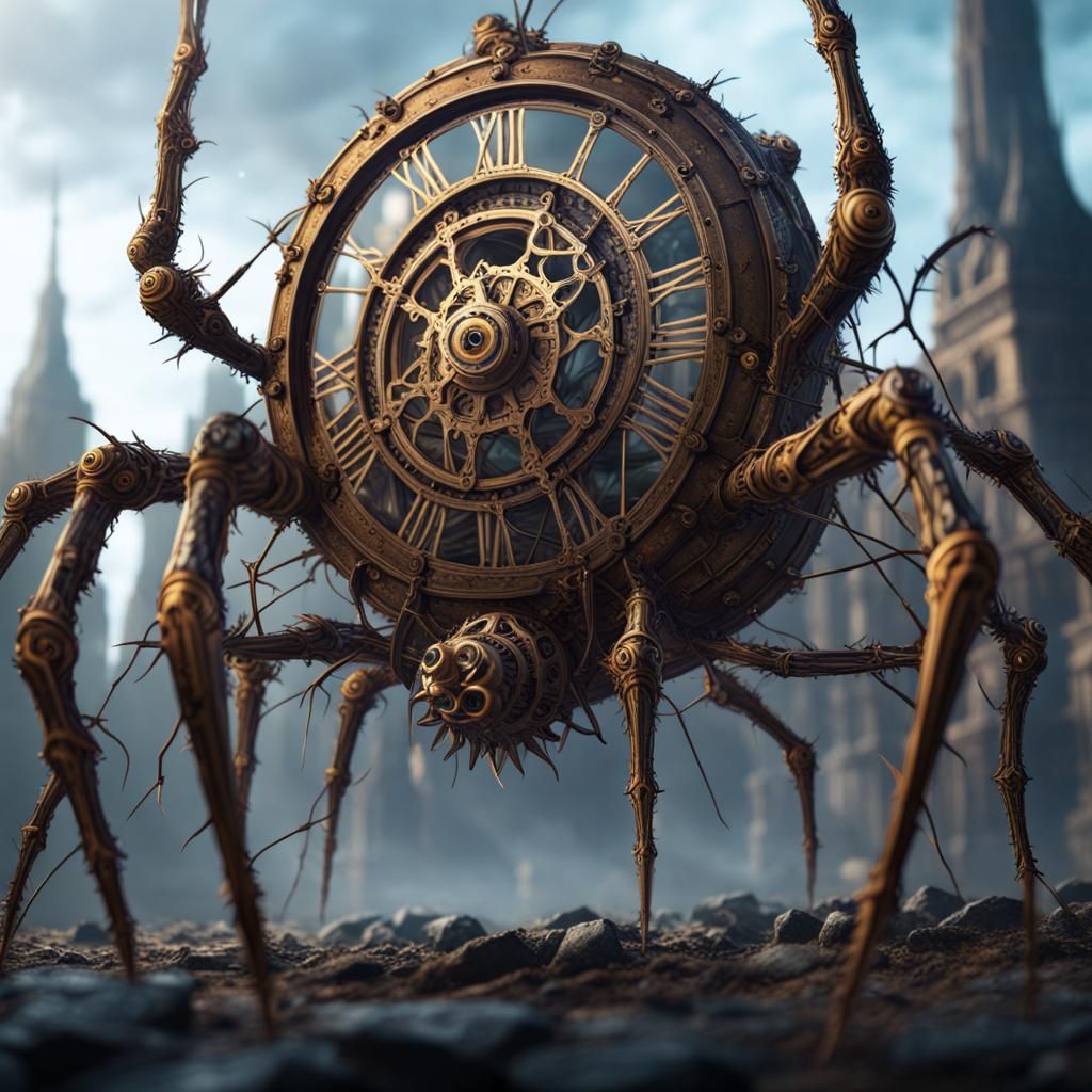 Clockwork Spider AI Generated Artwork NightCafe Creator