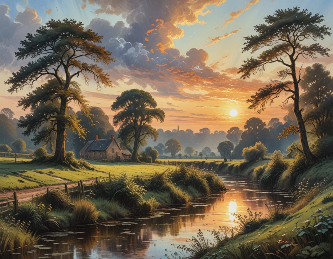 Sunrise and The River  by @Le Lapin