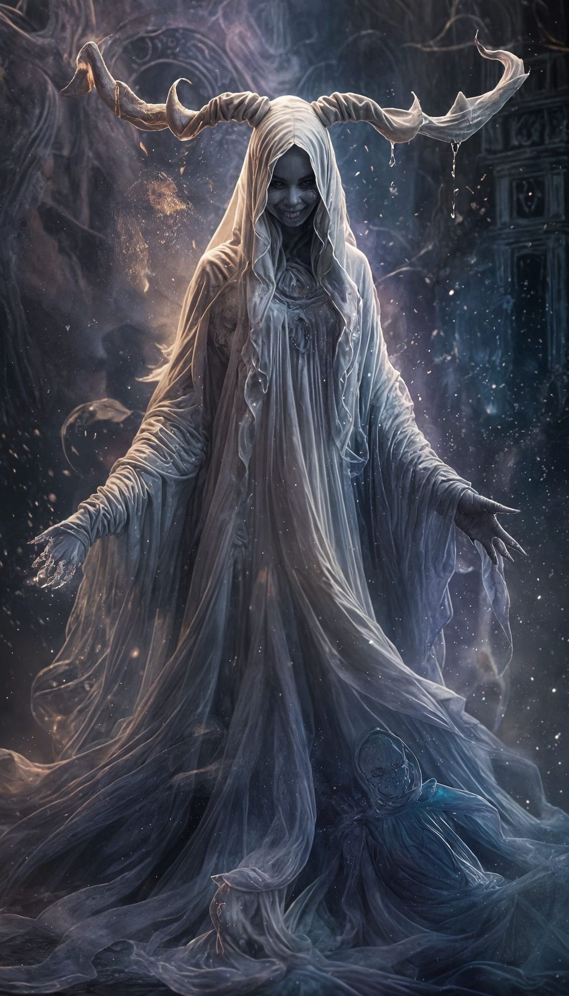 Eerie ghost portrait