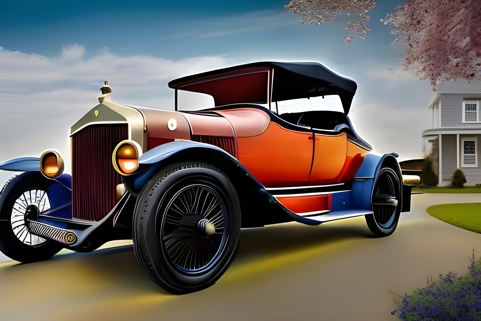 Vintage Car at Home  by @constance