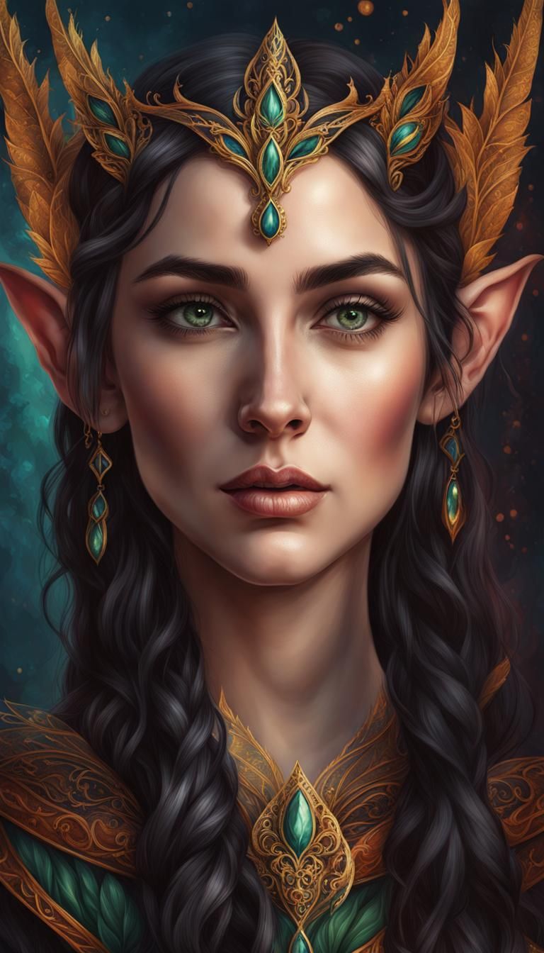 Portrait of an elven queen - AI Generated Artwork - NightCafe Creator