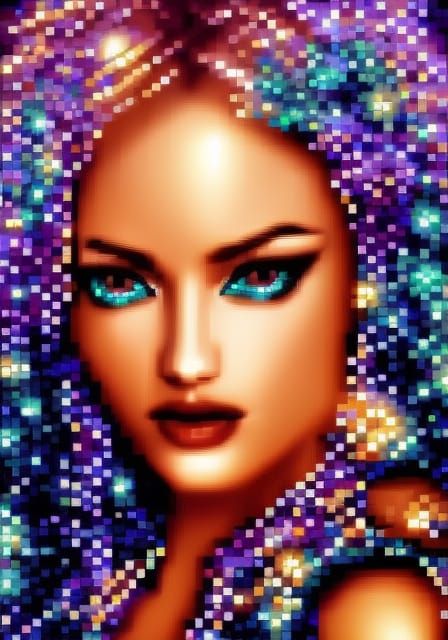 Pixelated Woman