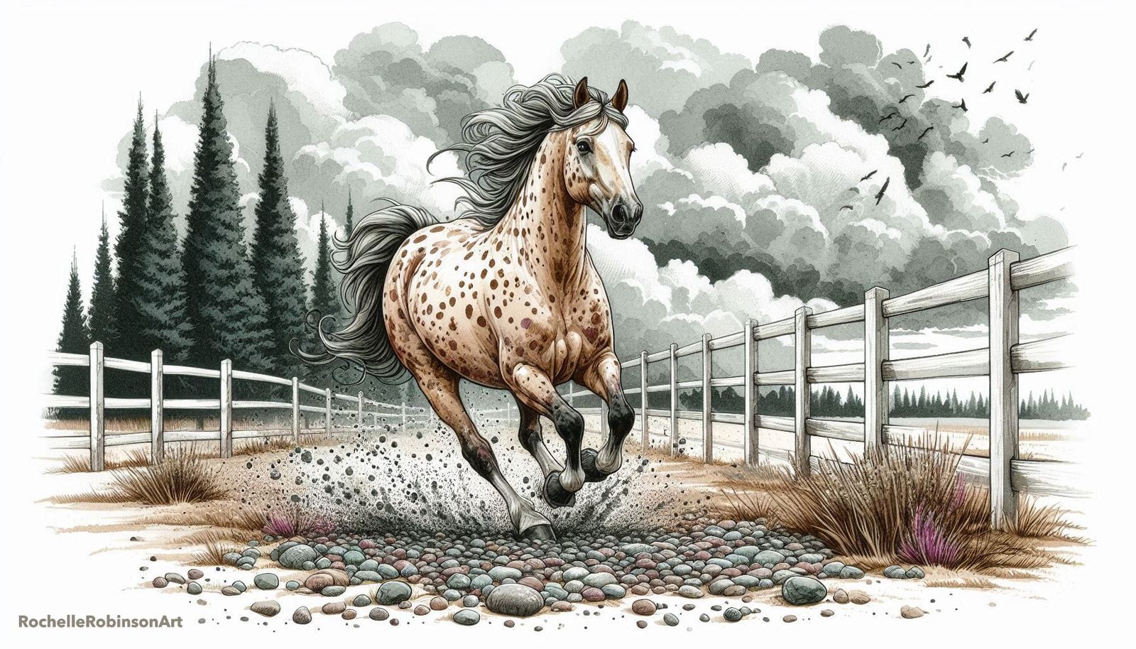 Appaloosa - Watercolor Art