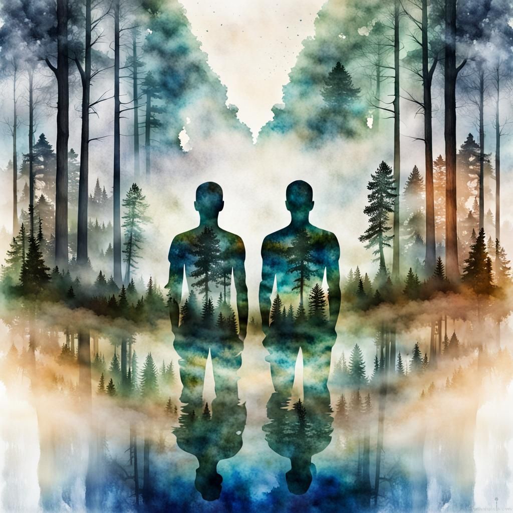 We are creatures of the earth, not separate from the soil, the forests, the rivers, the sky, Double Exposure ...  by @Pjrockey