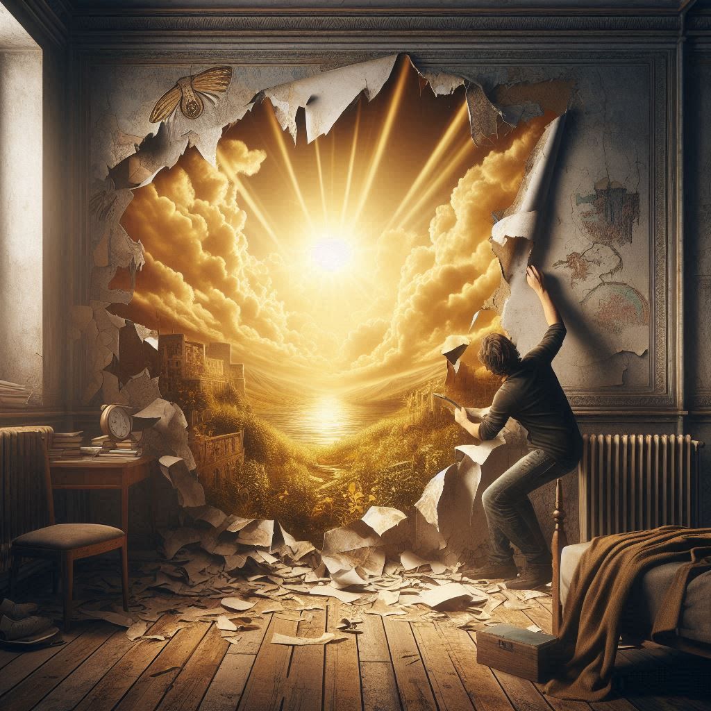 Behind the wallpaper