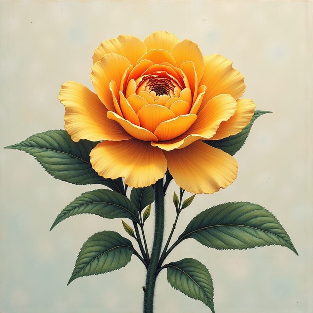 <lora:Lightstitch:1.0> Beautiful flower with leaves on stem