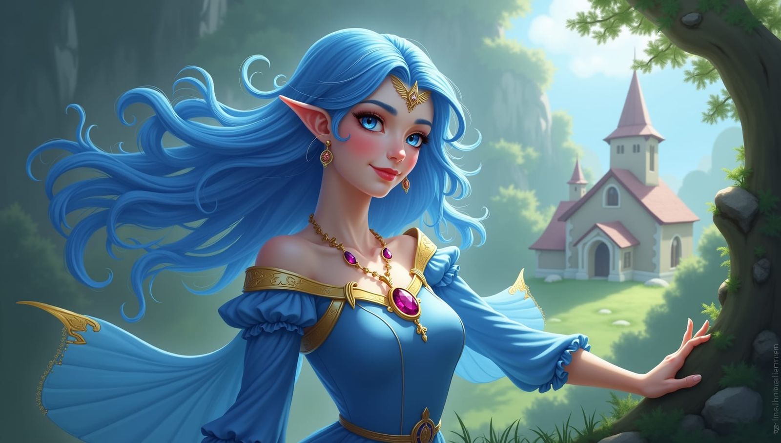 Cornflower Blue Princess