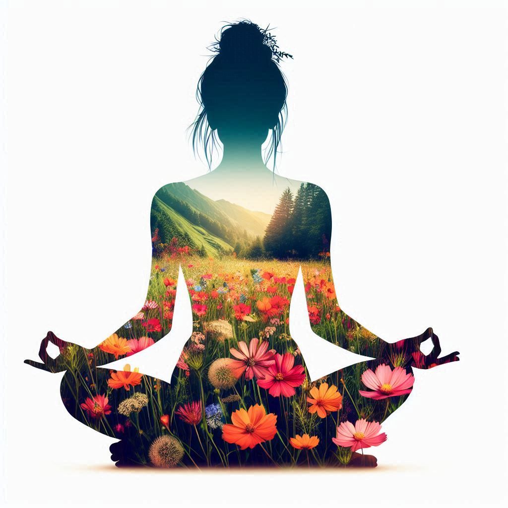 double exposure beautiful fantasy portrait landscape..