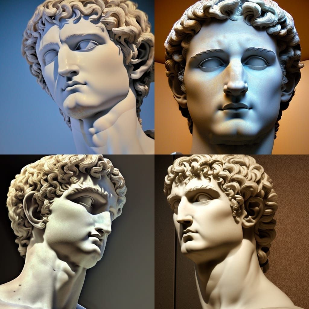 Michelangelo’s David AI Generated Artwork NightCafe Creator