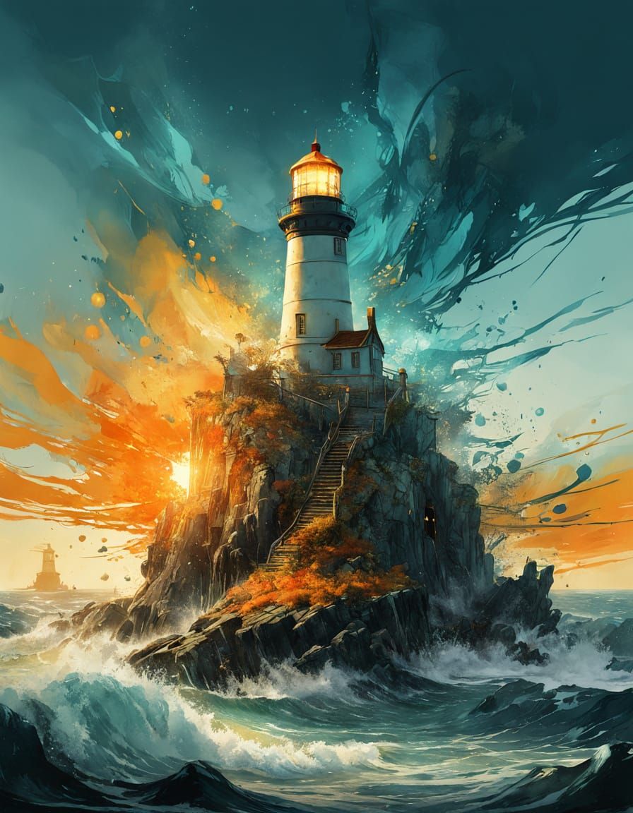 SEASCAPE LIGHTHOUSE  by @JustBubu