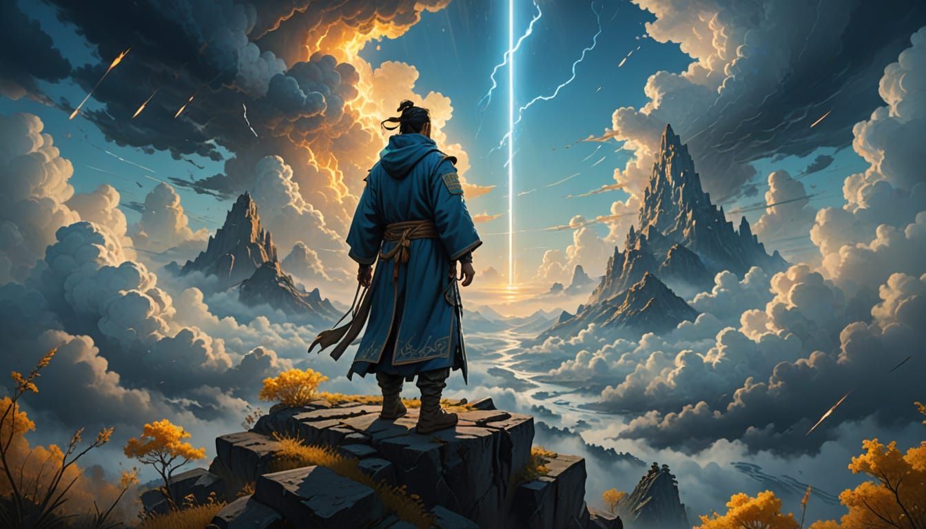 Divine Revelation in Vibrant Fantasy Art