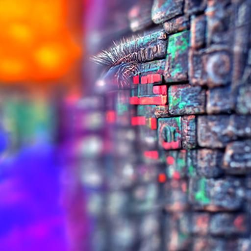 Binary Code Dream Colorful Max Headroom on a Matrix Backgrou...