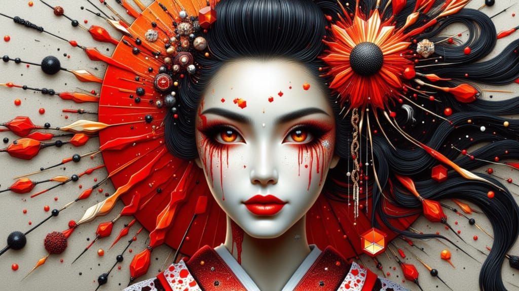 <lora:IVP Interpretive:1.0> a geisha