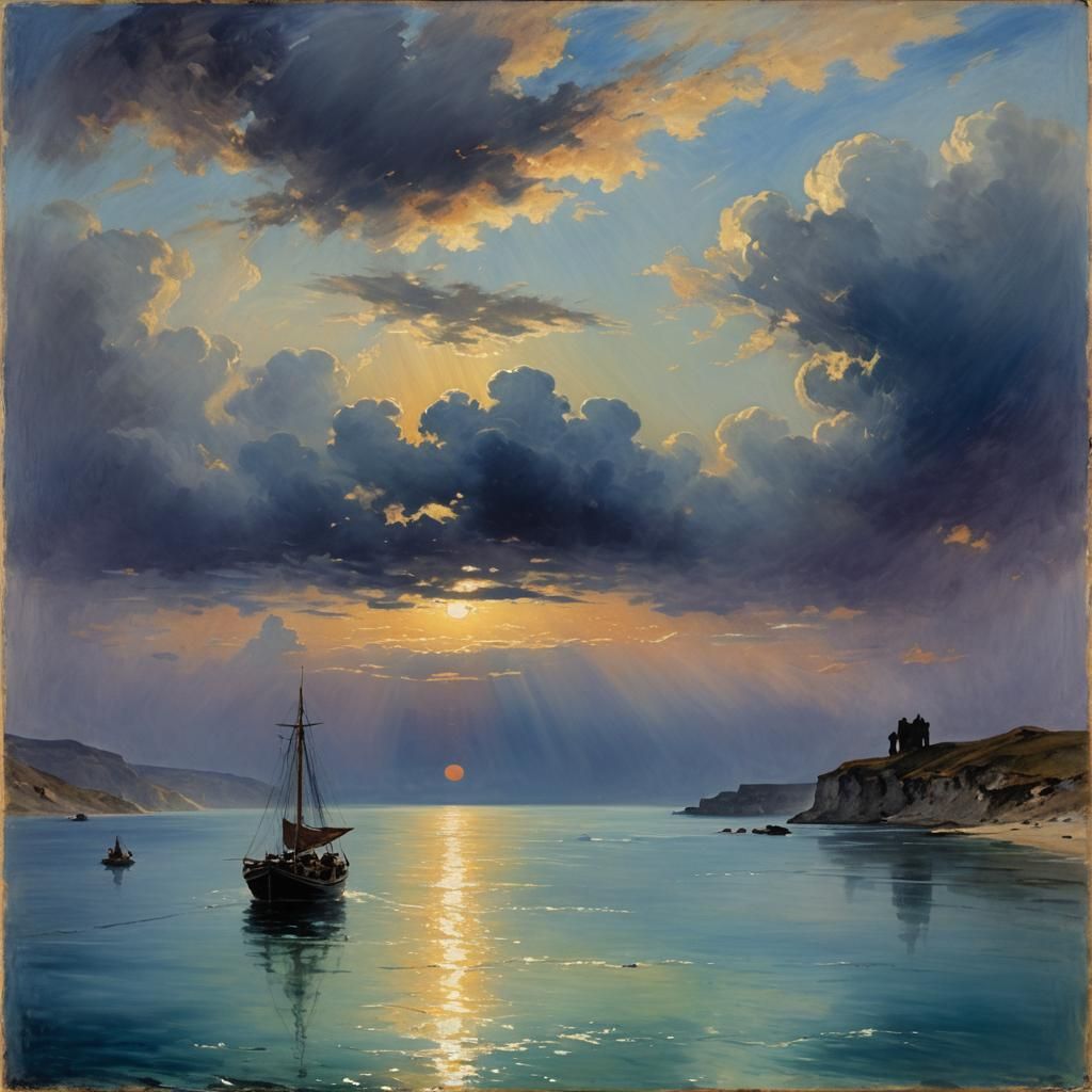 Hemingway: "He cast the line out into the deep blue water, w...