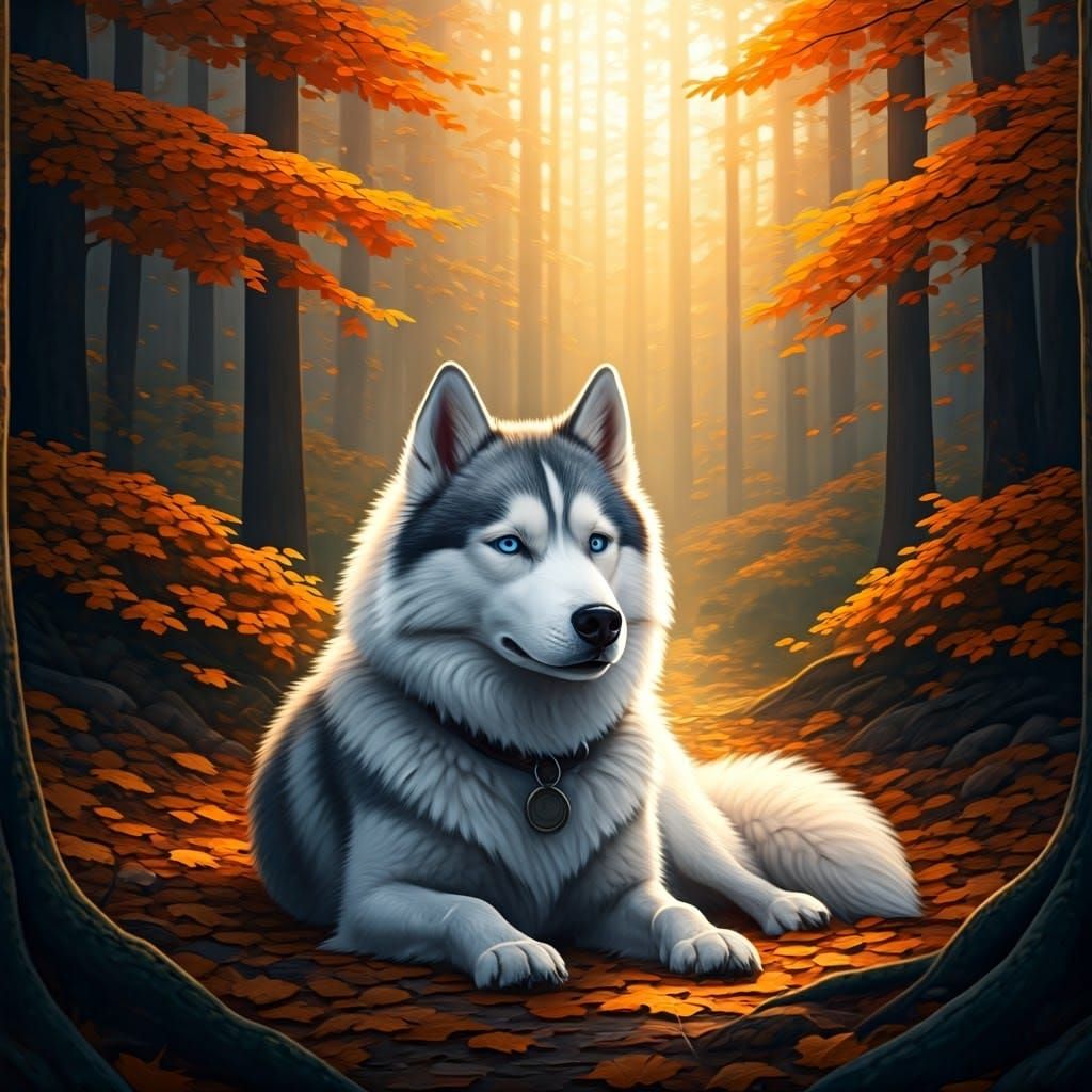 Have a rest and chill with this husky