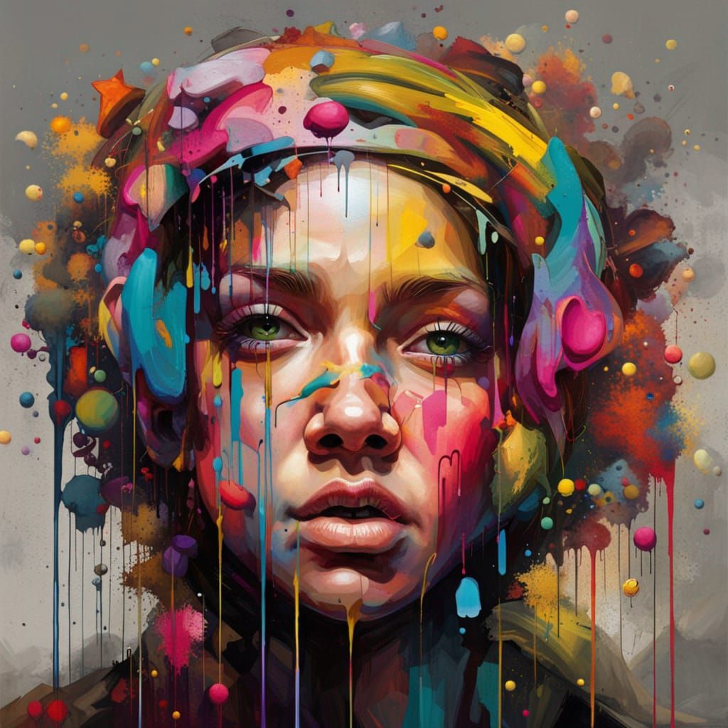 8k resolution concept art Dan Witz Pino Daeni geometric abstract art ...