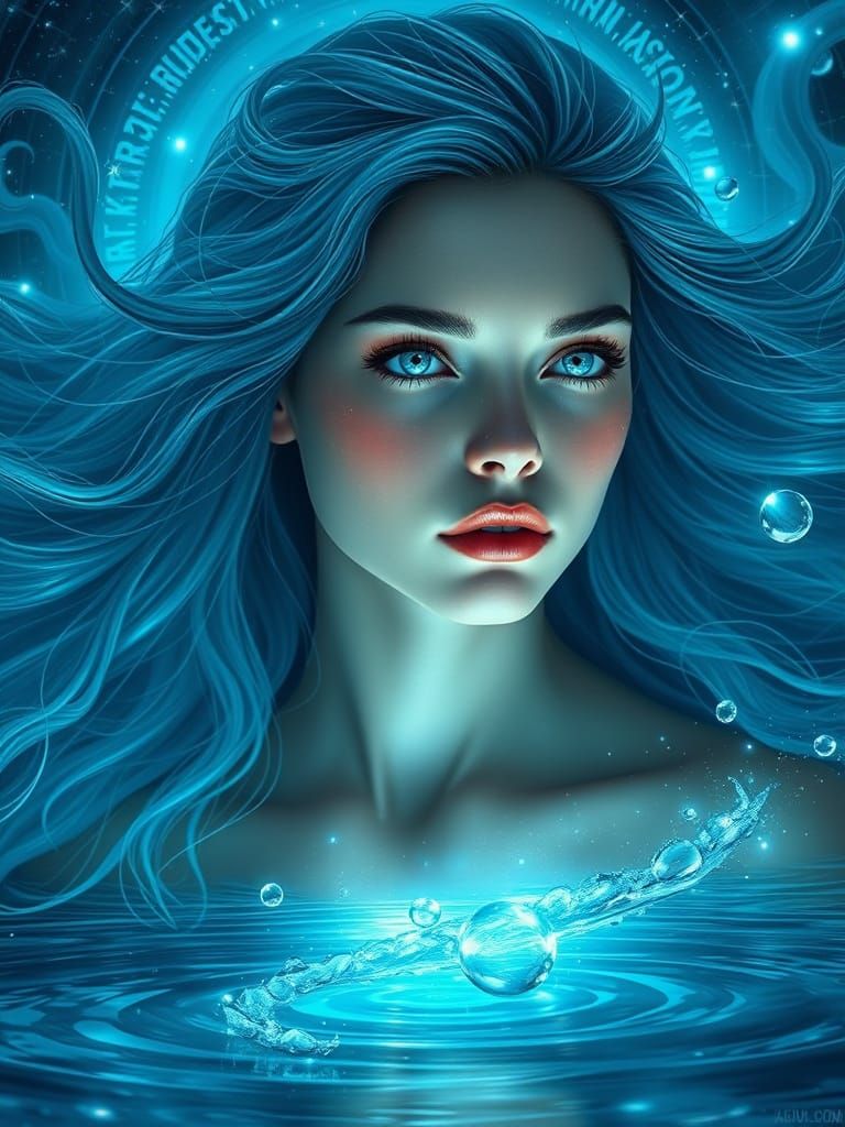 Aquarius as a woman 2  by @KarinaSt