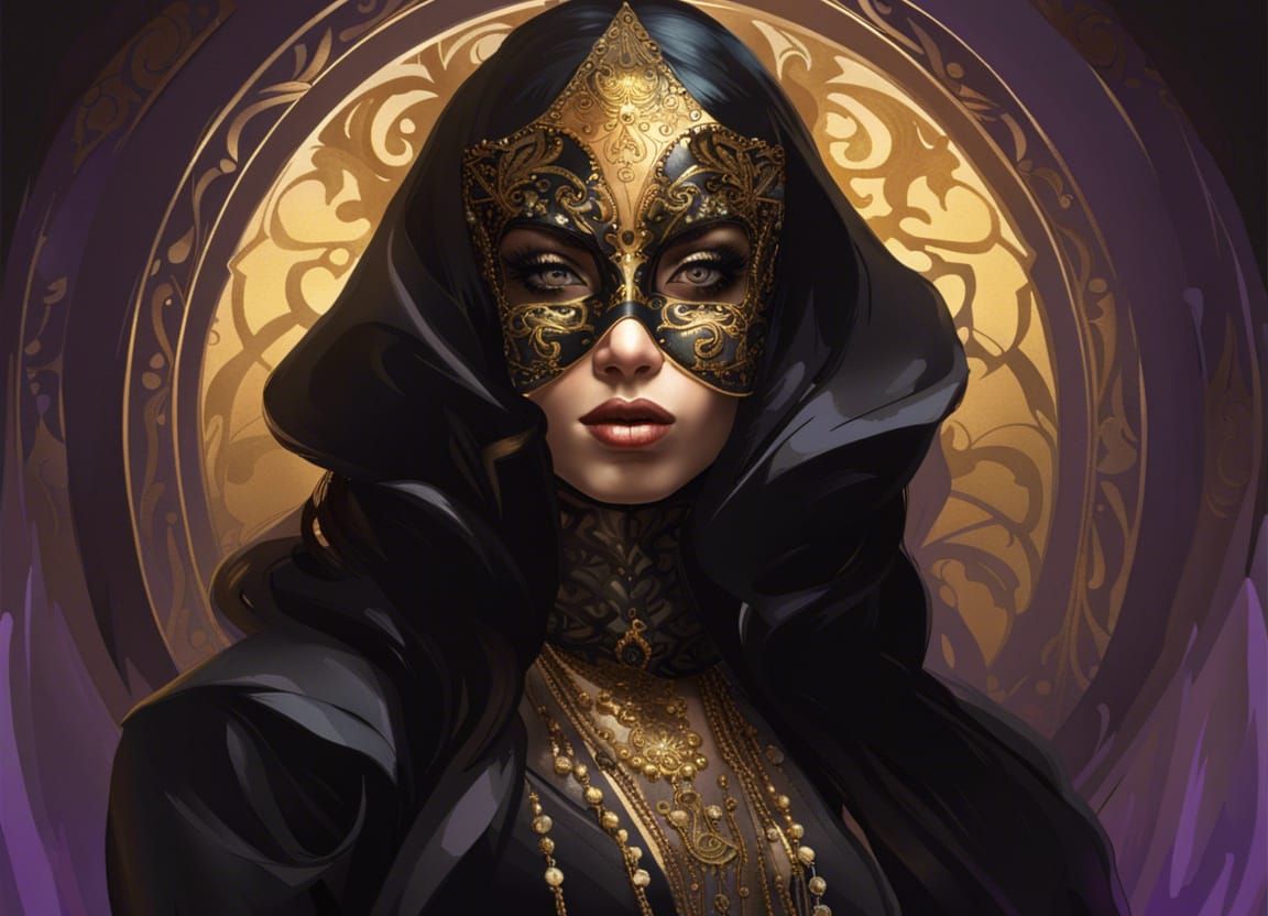 Young woman in mask - AI Generated Artwork - NightCafe Creator