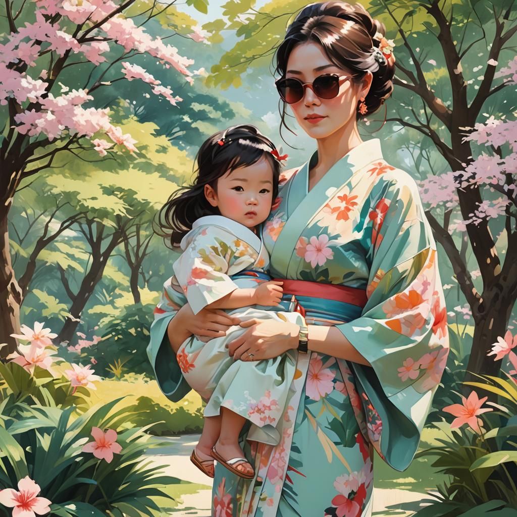 Mother and child   by @1cheesepuff