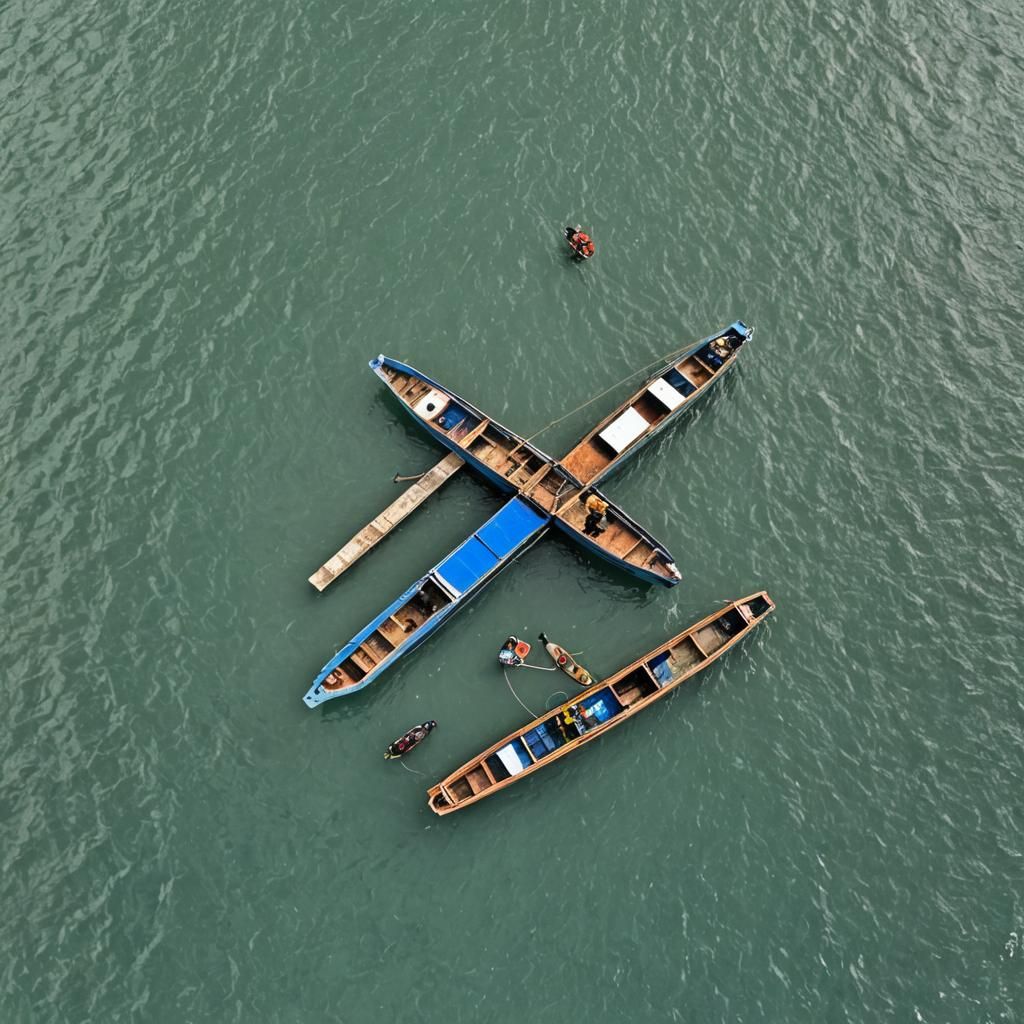 Au fond de l'eau les restes d'un vieux bateau qui sert de re...