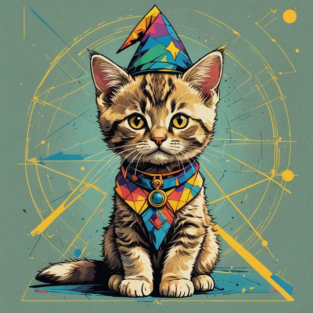 cute wizard kitten