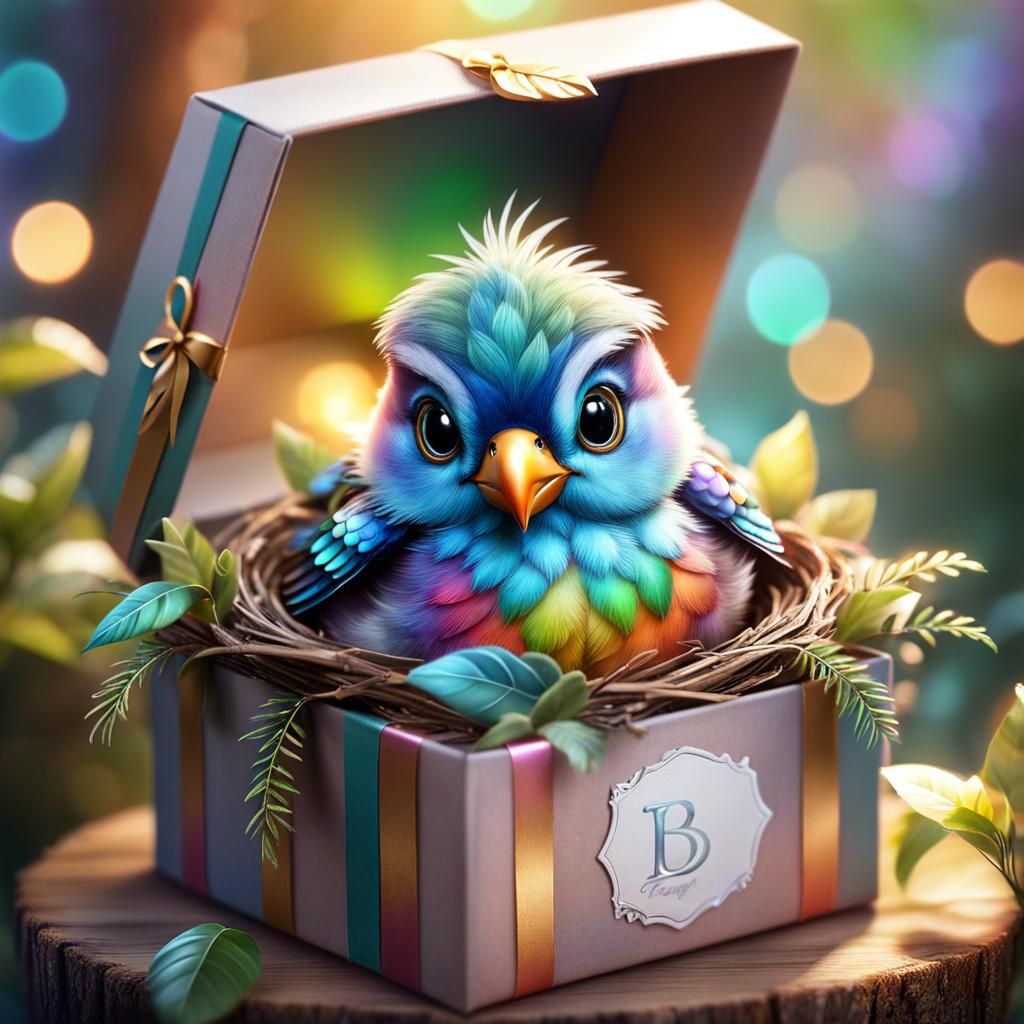 Baby Bird in a Box