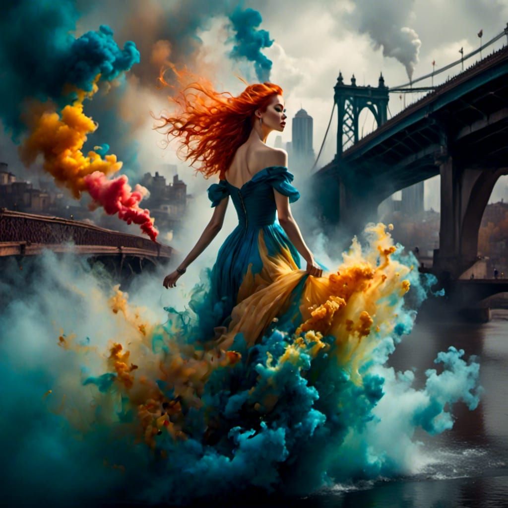 <lora:ColoredSmokeStyle:1.0> 