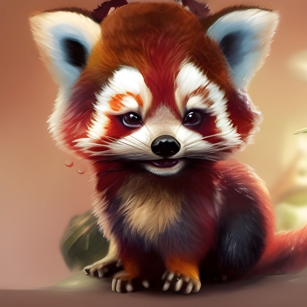 Baby Red Panda - AI Generated Artwork - NightCafe Creator