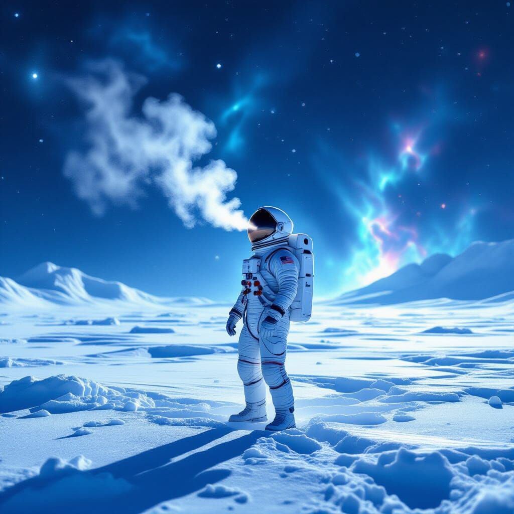 Lone Astronaut's Final Breath in Cosmic Expanse