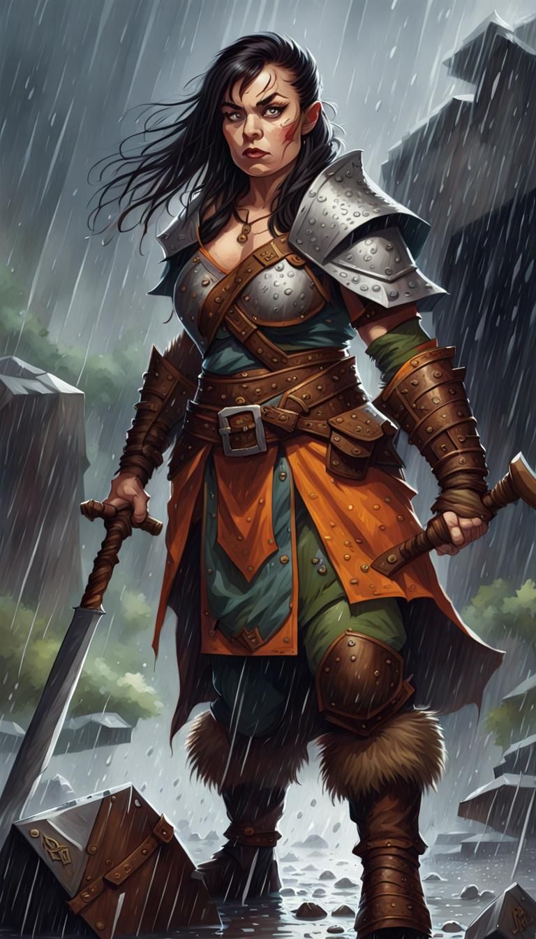 Female dwarf fighter - AI Generated Artwork - NightCafe Creator