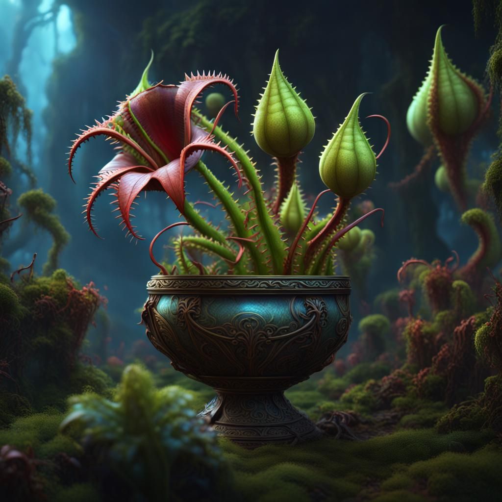 Magically arcane enchanted Venus flytrap  by @King Rain Phoenix Tilla 