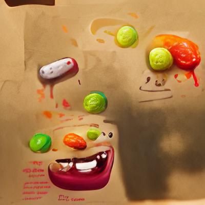I'll barf Skittles all day concept art