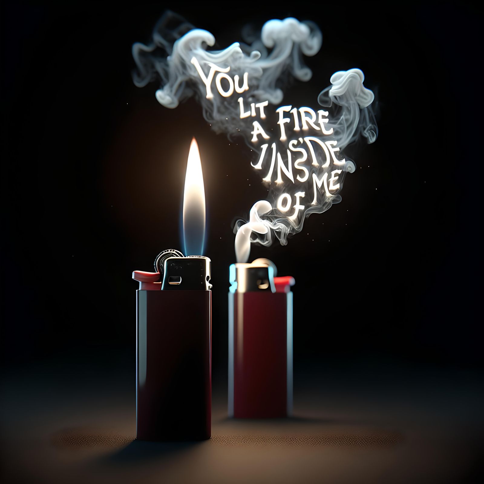 "You lit a fire inside of me"  by @DravensPlace