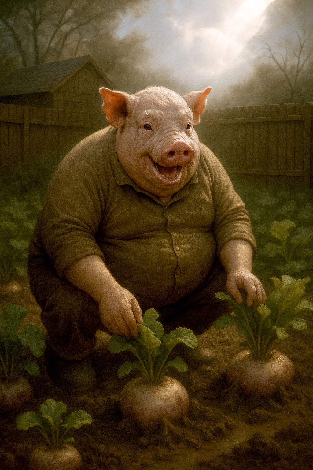 Singing his song of roots and noses ...