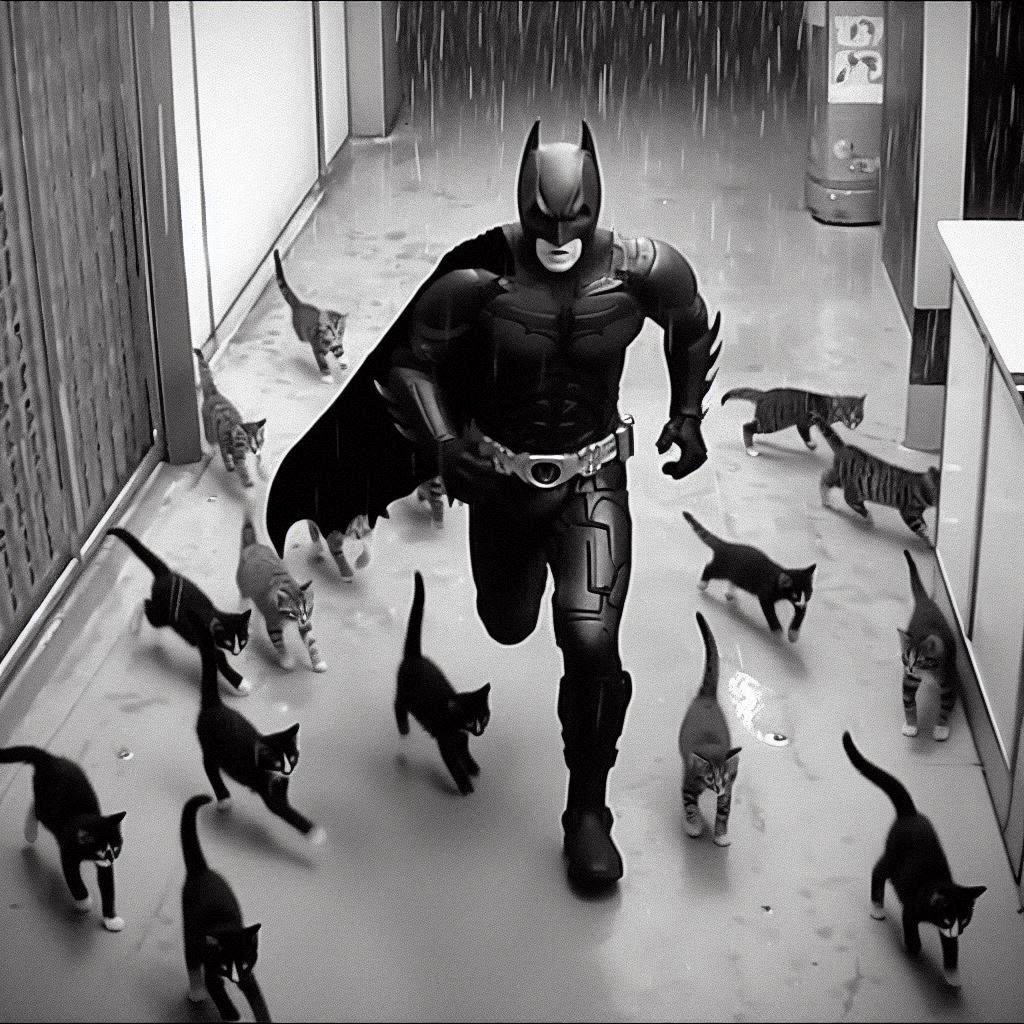 Batman caught on security camera