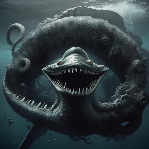 Real world Extremely eerie dreadful following gigantic sea monster ...