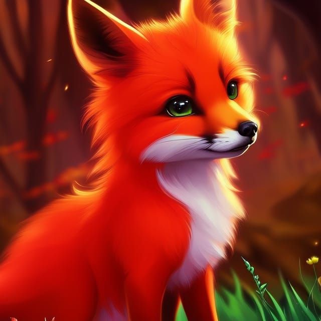 Aborable Flaming Fox - AI Generated Artwork - NightCafe Creator