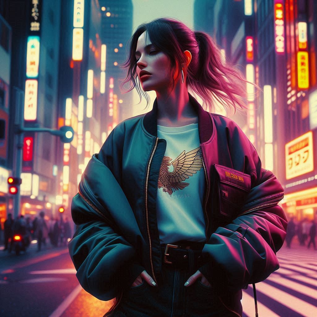 Neon-lit