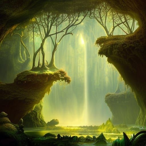 The green cavern  by @RedPixie