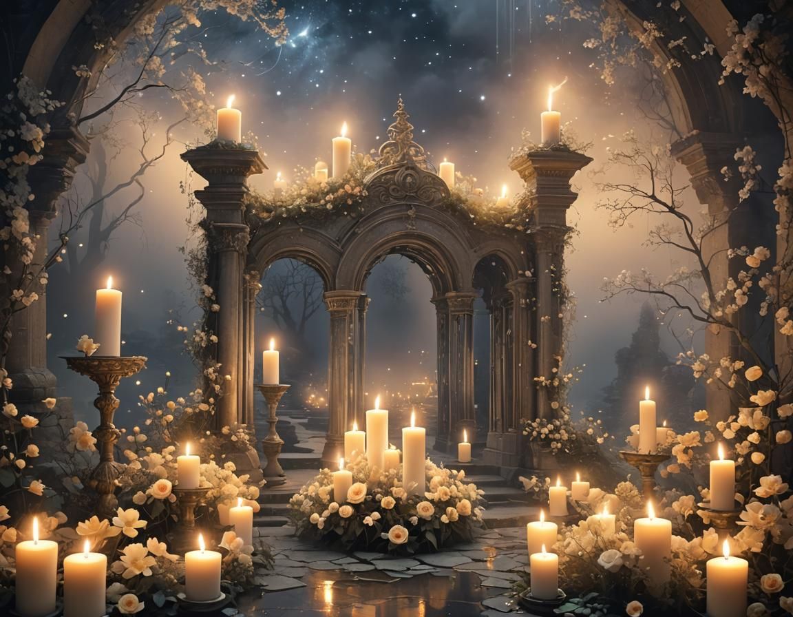 Candlelight scenery  by @Sennexx