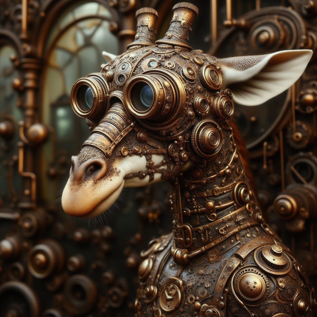 <lora:kak-surrealsteampunk:1.0> steampunk giraffe