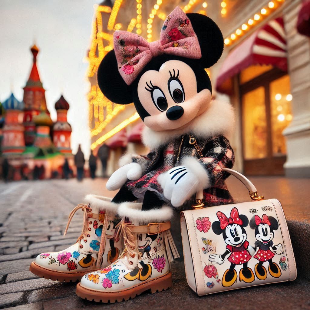 Minnie Mouse bag and boots